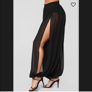 Sheer poolside pant